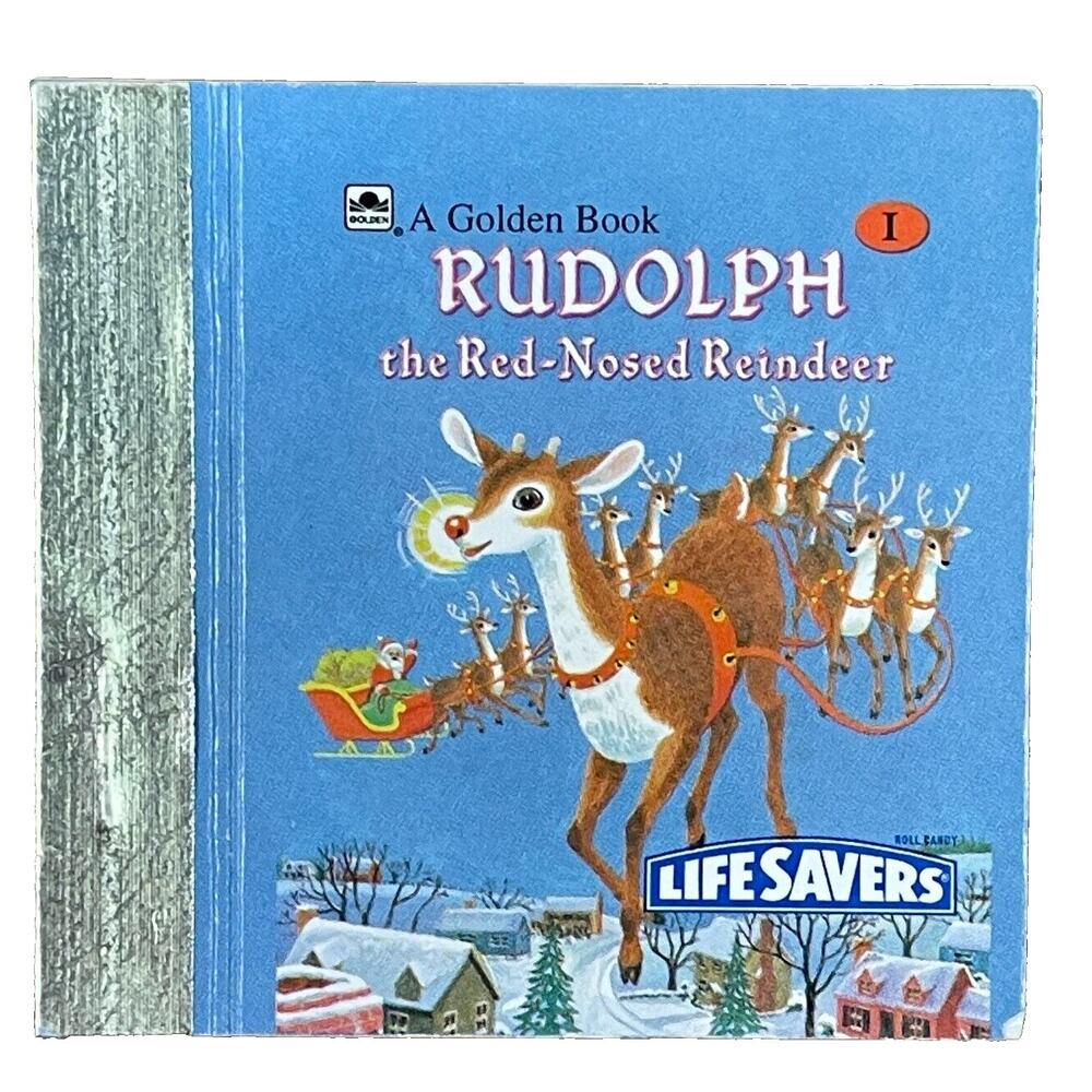 Vintage 1958 Golden Book Rudolph the Red-Nosed Reindeer Children's Story